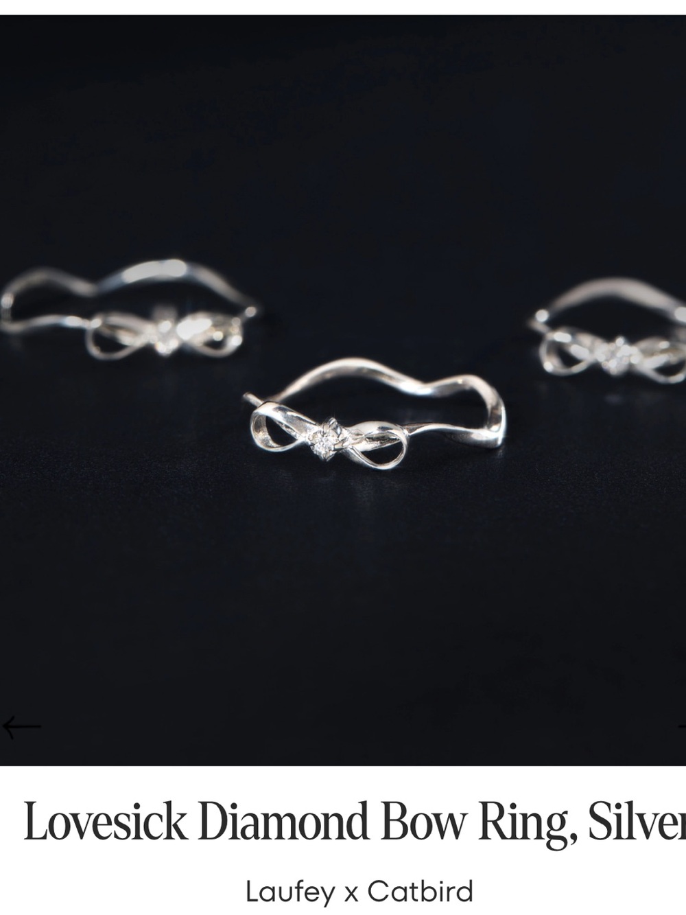 ISO catbird lovesick diamond bow ring